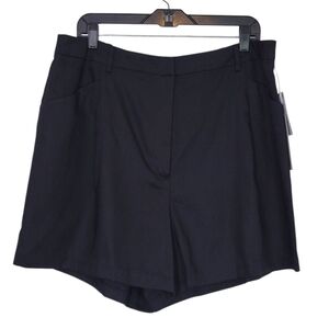 Worthington Black Dress Shorts Plus Size 16 NWT